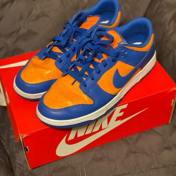 Nike | Shoes | Nike Vibrant Blue And Orange Sneakers | Poshmark
